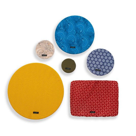 Shweshwe Food Covers - Set of 6