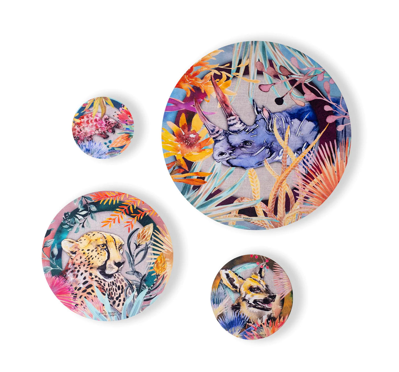 Artist Collection Food Covers Endangered Species - Set of 4