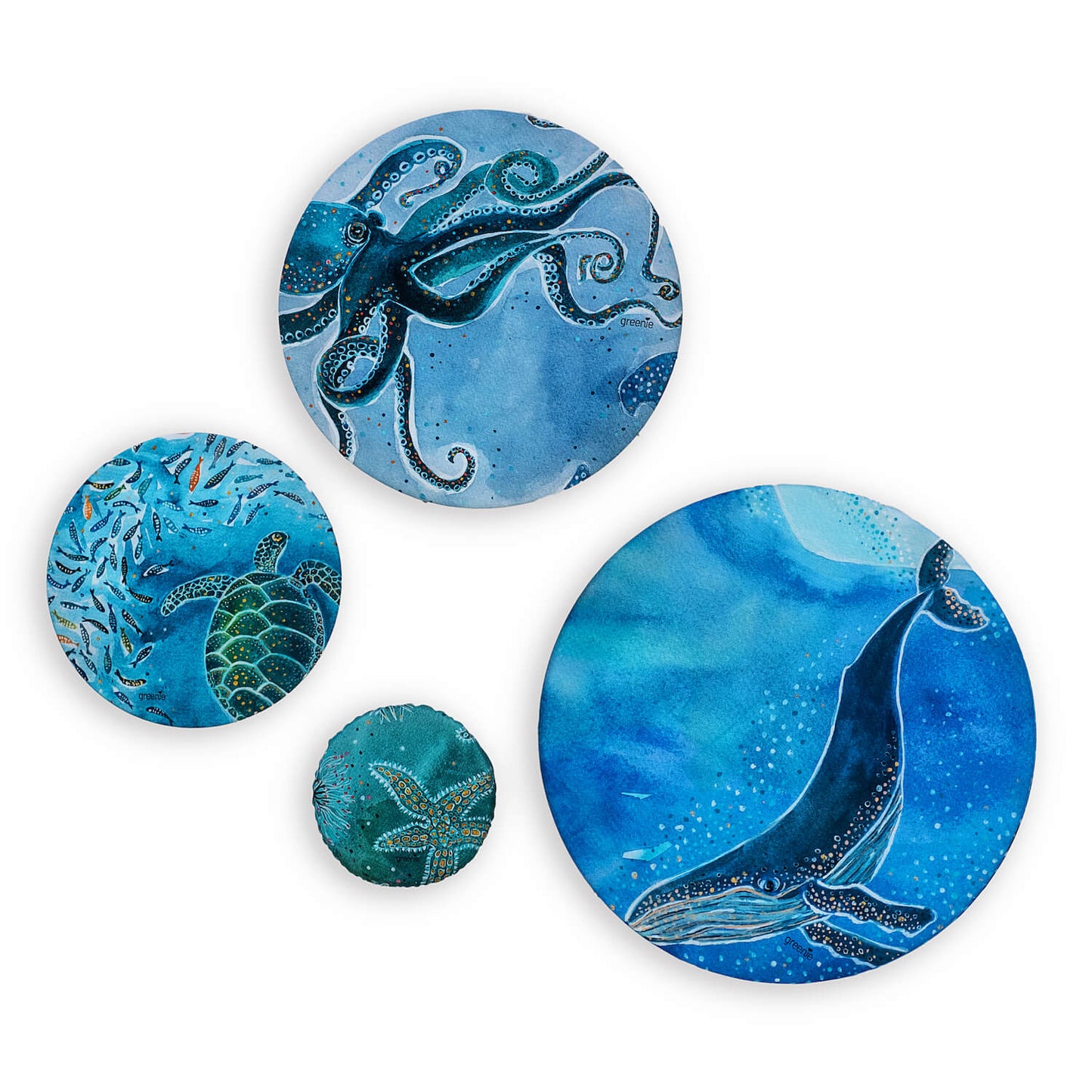 Artist Collection Food Covers Save Our Ocean - Set of 4